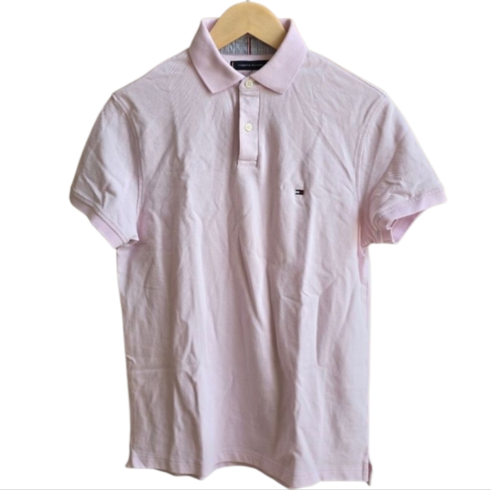 Tommy Hilfiger Pink 1985 Slim Fit Cotton Polo | Small